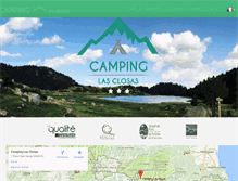 Tablet Screenshot of camping-las-closas.com